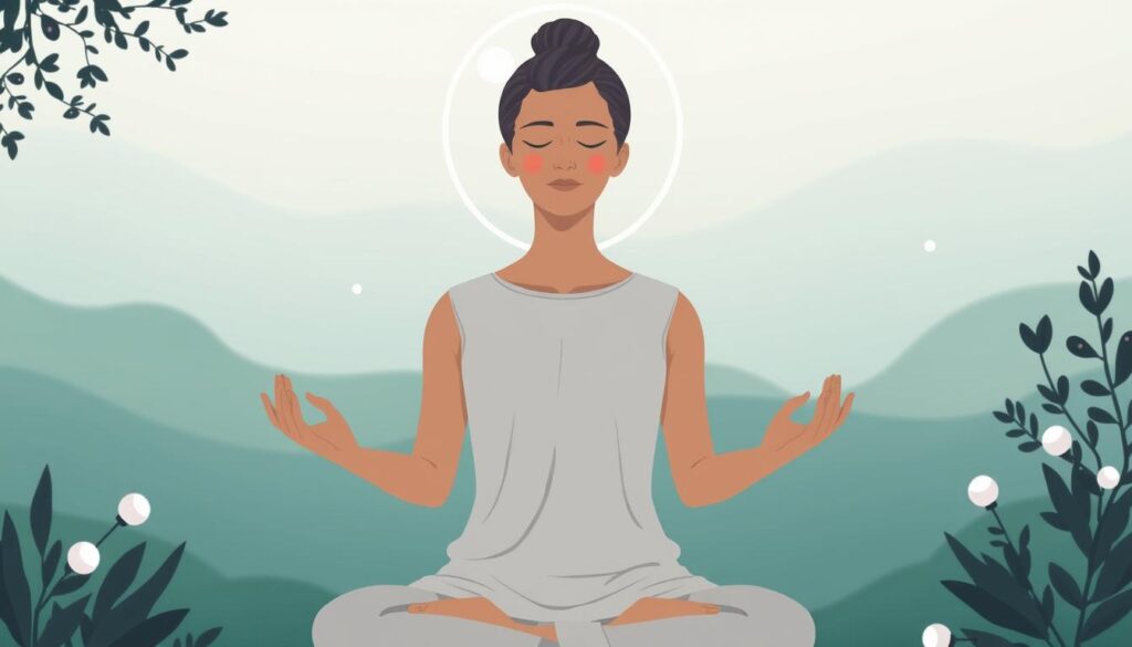 An image of a person doing a body scan meditation