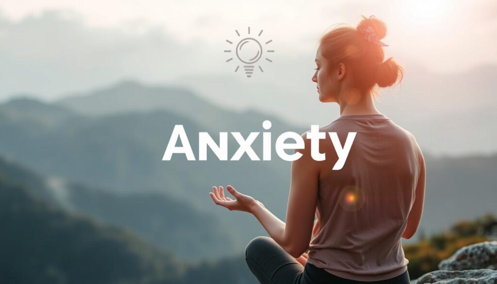 Generate an image representing mindfulness in action for anxiety relief