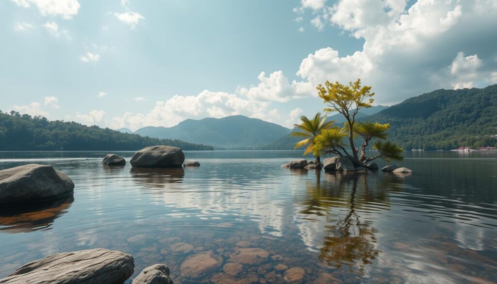 Imagine yourself in a peaceful state, fully present and aware.